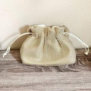 Jessica McClintock Gold Beaded Handbag